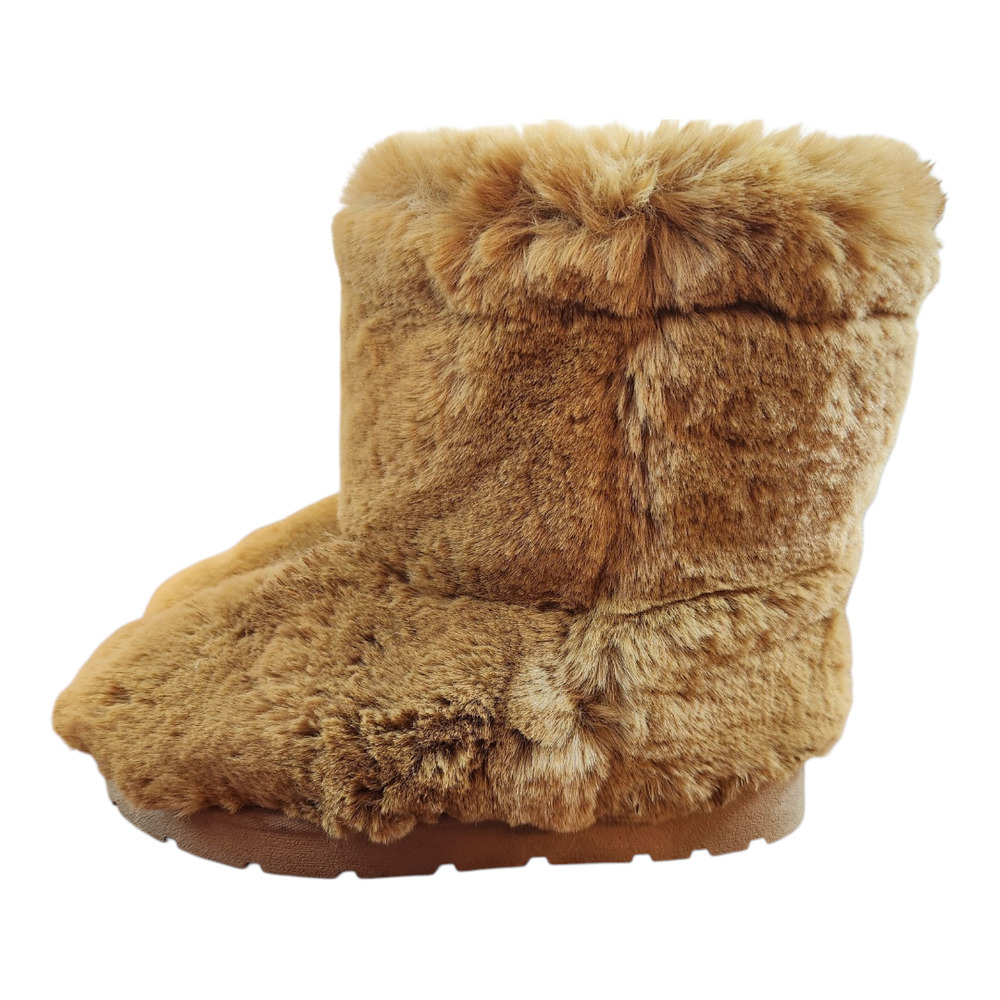 Bamboo Faux fur fuzzy boots mid-calf womens size 8 soft cozy comfort
